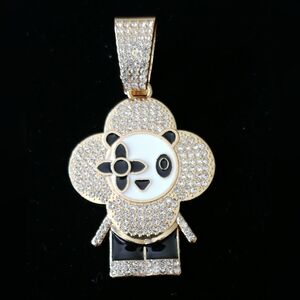 Gold and Black Panda Pendant